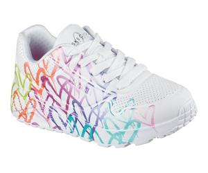 Skechers UNO Lite Metallic Joy Sneaker, Bianco/Multi, 44