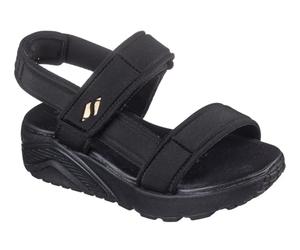 Skechers UNO Lite Sandal Sunny Stand, Nero/Oro Rosa, 4,5 UK
