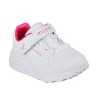 Skechers Uno Lite, Scarpe da Ginnastica Bambina, White Synthetic/H. Pink Trim, 24 EU