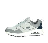 Skechers Uno Retro One, Sneaker Uomo, Grey Duraleather Suede Mesh, 45 EU