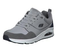 Skechers Uno Retro One, Sneaker Uomo, Grey Leather And Suede/Mesh, 39.5 EU