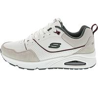 Skechers Uno Retro One, Sneaker Uomo, White Duraleather Suede Green Mesh Burg, 42 EU