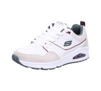 Skechers Uno Retro One, Sneaker Uomo, Bianco Duraleather Suede Verde Mesh Burg, 39 EU