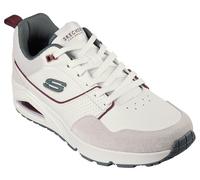 Skechers Uno Retro One, Sneaker Uomo, Bianco Duraleather Suede Verde Mesh Burg, 45.5 EU