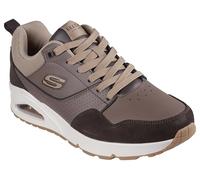 Skechers Uno Retro OneSneaker Uomo, Pelle Marrone e Pelle Scamosciata Duraleather Mesh, 42 EU