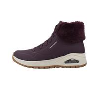 Skechers Uno Rugged Fall Air, Scarpe da Ginnastica Donna, Wine Durabuck/Faux Fur, 37 EU