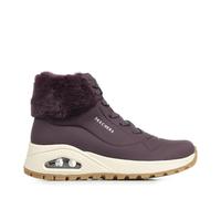 Skechers Uno Rugged Fall Air, Scarpe da Ginnastica Donna, Wine Durabuck/Faux Fur, 41 EU