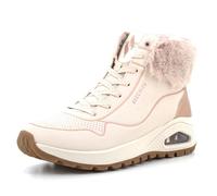 Skechers Uno Rugged Fall Shimmer, Stivaletto Donna, Natural Durabuck/Gold Metallic/Faux Fur, 37.5 EU