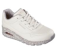 Skechers Uno- Safari Time, Scarpe da Ginnastica Donna, Bianco/Leopardato, 38 EU
