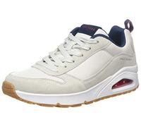 Skechers Uno - Stacre, Scarpe da Ginnastica Uomo, Avorio Off White Leather Pu Mesh Trim Ofwt, 46 EU