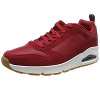 Skechers Uno - Stacre, Scarpe da Ginnastica Uomo, Rosso Red Leather Pu Mesh Trim Red, 39.5 EU