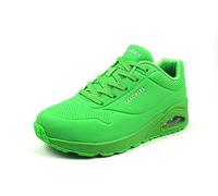 Skechers Uno Stand On Air, Scarpe da ginnastica Donna, Green Durabuck Mesh, 36 EU