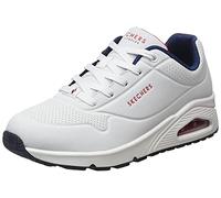 Skechers Uno Stand On Air, Scarpe da ginnastica Donna, White Durabuck Navy Red Trim, 37 EU