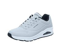 Skechers Uno Stand On Air, Scarpe da ginnastica Uomo, Light Gray Durabuck Black Trim, 41.5 EU
