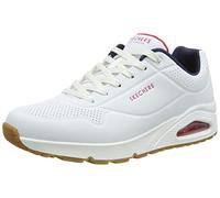 Skechers Uno Stand On Air, Scarpe da ginnastica Uomo, White Durabuck Navy Red Trim, 45.5 EU