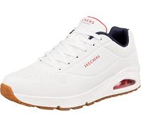 Skechers Uno Stand On Air, Scarpe da ginnastica Uomo, White Durabuck Navy Red Trim, 46 EU
