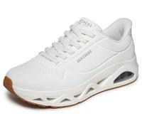 Skechers Uno Step Glide ON Air Sneaker, White Durabuck, 8.5 UK