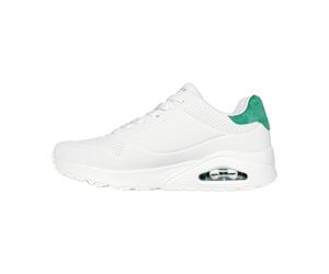 Skechers Uno Suited on AirSneaker Uomo, Camoscio Bianco Durabuck Verde, 44 EU