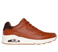 Skechers Uno Tailored Cuoio Marrone Scarpe Uomo Memory Foam Lacci Elasticizzati