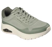 Skechers UNO Uomo Scarpe New con suola flex e Memory Foam Verde Pelle e Tessuto