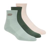 Skechers Uomo 3 Pack uomo's Lifestyle Quarter Calze in Verde Scuro, Taglia Largo
