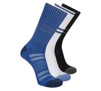 Skechers Uomo 3 Pack uomo's Reflective Performance Crew Calze in Blu/Nero, Taglia Largo