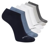 Skechers Uomo 6 Pack uomo's Low Cut Texture Knit Calze in Blu Navy Blue, Taglia Largo