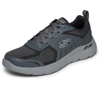 Skechers Uomo Arch Fit Summits Leege Sneaker, Charcoal Pu Mesh Black Trim, 48.5 EU