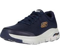 Skechers Uomo Arch Fit Trainers, Navy Textile/Synthetic/Trim, 39 EU
