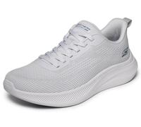 Skechers Uomo Bobs Moda Flex Basket, Maglia Grigio Chiaro, 41.5 EU