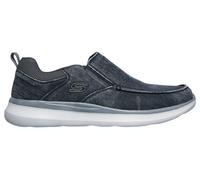 Skechers Delson 2.0 - Larwin, Scarpe da Infilare Uomo, Blu Blue Canvas Blu, 41 EU