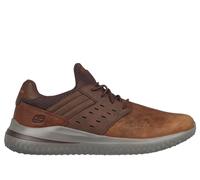Skechers Uomo Delson 3.0 - Ezra Shoes in Marrone, Taglia 46 Wide