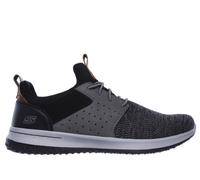 Skechers Uomo Delson - Camben Shoes in Nero/Grigio, Taglia 46, Vegan