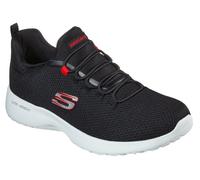Skechers Uomo Dynamight Sneaker in Nero/Rosso, Taglia 44, Vegan