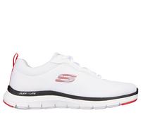 Skechers Uomo Flex Advantage 4.0 - Providence Sneaker in Bianco/Nero/Rosso, Taglia 42.5, Vegan