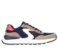 Skechers Uomo Fury - Fury Lace Low Sneaker in Blu Navy Blue/Ocra, Taglia 43