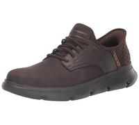 Skechers Uomo Garza Gervin Slip-On, Chocolate Leather, 48.5 EU