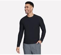 Skechers Uomo GO DRI All Day Long Sleeve maglietta in Nero, Taglia Largo