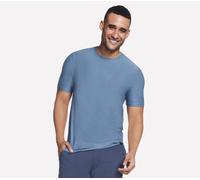 Skechers Uomo GO DRI All Day maglietta in Blu/Grigio, Taglia Piccolo