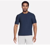 Skechers Uomo GO DRI All Day maglietta in Blu Navy Blue, Taglia Largo