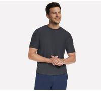 Skechers Uomo GO DRI All Day maglietta in Nero/Carbone, Taglia Largo
