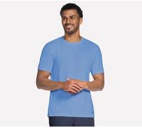 Skechers Uomo GO DRI Pima Crew in Bianco/Pervinca, Taglia 2XL