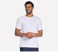 Skechers Uomo GO DRI Pima Crew in Bianco, Taglia Medio