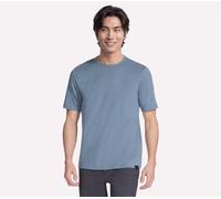 Skechers Uomo GO DRI Pima Crew in Blu/Porpora, Taglia Piccolo