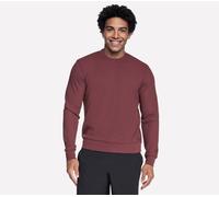 Skechers Uomo GO KNIT Waffle Ease Crew in Cioccolato/Bordeaux, Taglia Largo
