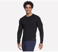 Skechers Uomo GO KNIT Waffle Ease Crew in Nero, Taglia Largo