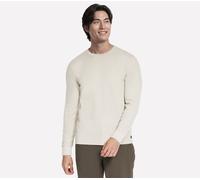 Skechers Uomo GO KNIT Waffle Ease Crew in Sabbia, Taglia Medio
