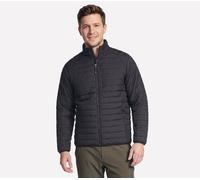 Skechers Uomo GO SHIELD Cozy Fit Altitude Reversible Giacca in Nero/Blu/Lime, Taglia Largo