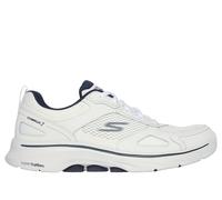 Skechers Uomo GO WALK 7 - The Forefather Sneaker in Bianco/Blu Navy Blue, Taglia 39.5, Lavabile in lavatrice