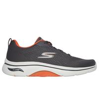 Skechers Uomo GO WALK Arch Fit 2.0 - Idyllic 2 Sneaker in Carbone/Arancione, Taglia 44.5, Lavabile in lavatrice